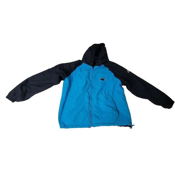 Vtg Reebok Carolina Panthers Jacket NFL Football Sz XL Windbreaker - Picture 1 of 16